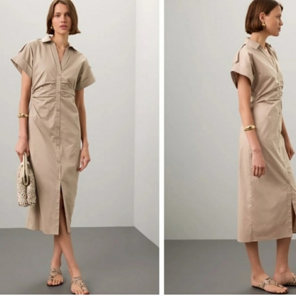 Saunders Dresses & Skirts - Saunders Collective Tan Shirt Dress